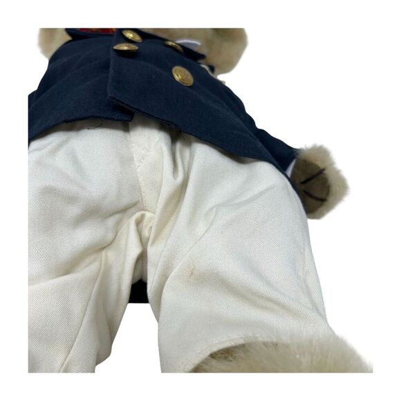 Bellagio Casino Exclusive Teddy Bear Blazer Gold Button Scarf Soft Plush Vintage - Picture 9 of 16